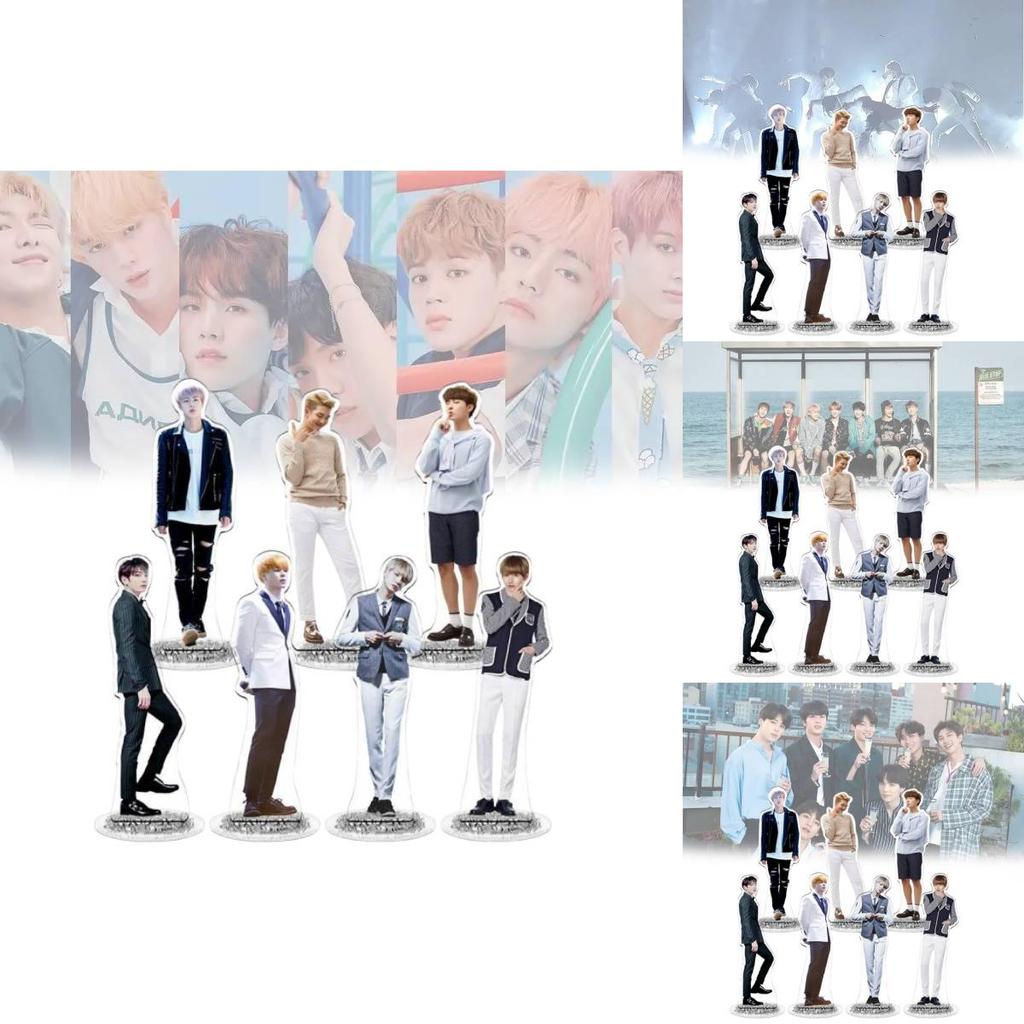 Högkvalitativ Kpop-stjärna Bts Bangtan Boys Akrylställ Figur Dubbelsidig Hem Bordsdekor