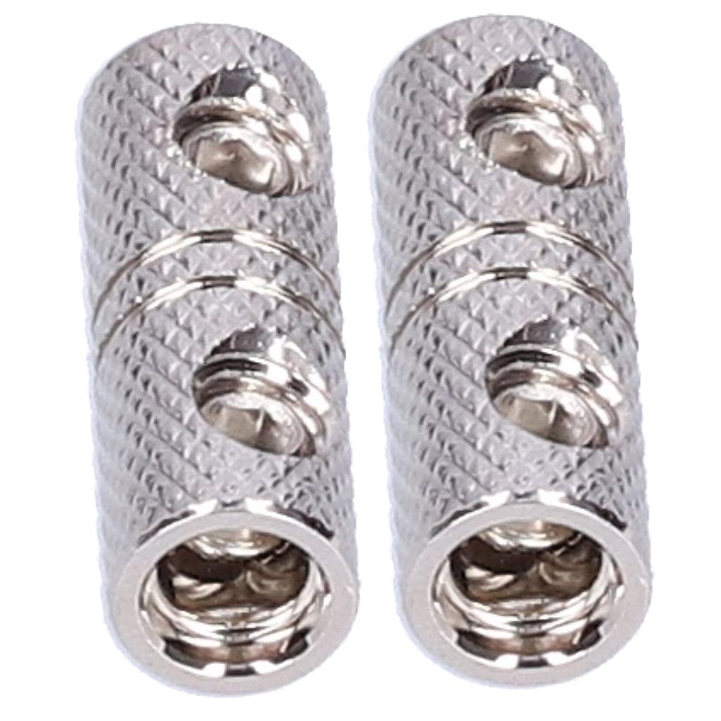 2pcs Power Cord Extension Terminal 8 Gauge Input Output Wire Coupler Joiner for Car Audio System