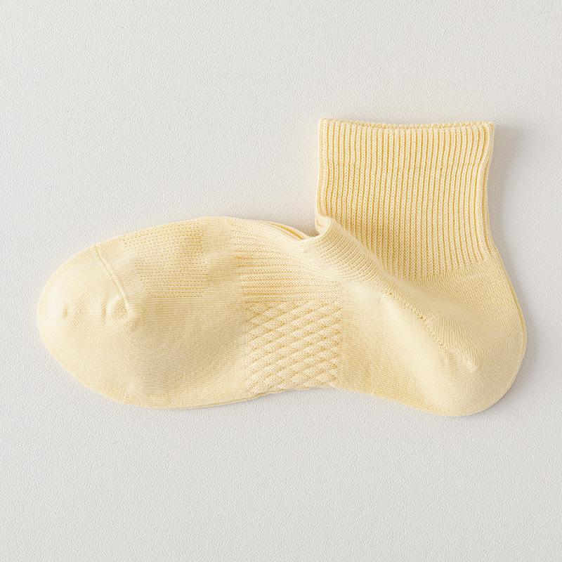 Summer Women's Pure Cotton Thin Mesh Breathable Anti-pilling All-cotton Women's Sports Socks Boneless Women's Socks