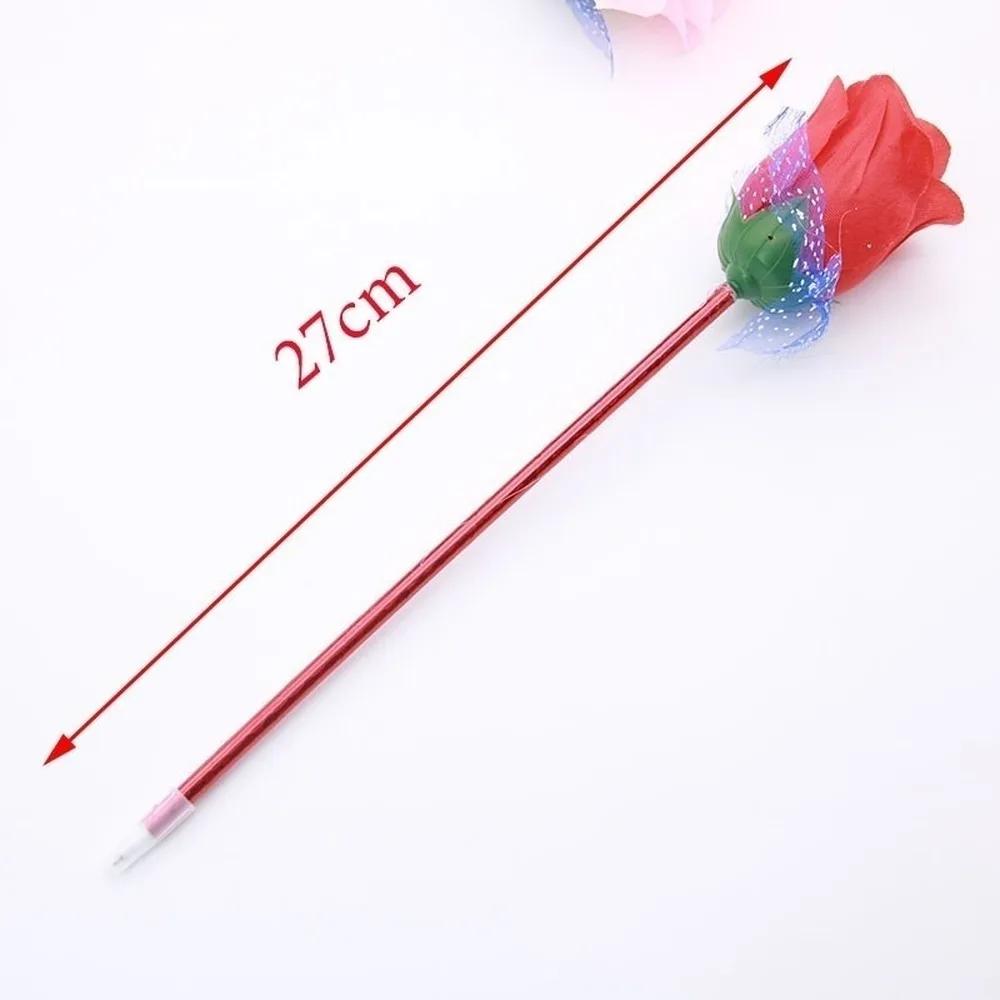 2Pcs New Artificial Rose Rose Ballpoint Pen, Valentine Gift Rose Ballpoint Pen