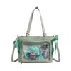 Impact Genshin Pu Crossbody Bags With Satin Bows Cartoon Art For Wear Daily