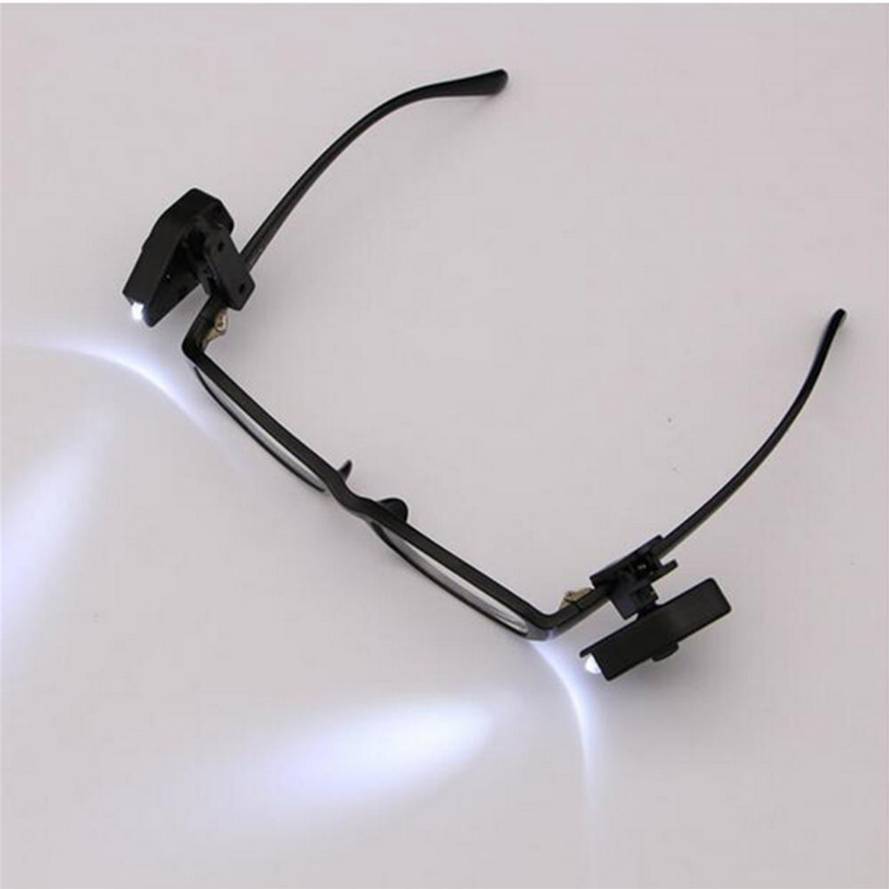 Flexible For Eyeglass and Tools Button Cell Led Bulbs LED Eyeglass Clip On Book Reading Lights Mini Universal