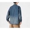 Retro Chinese Style Washed Denim Jacket for Men Spring Autumn Long Sleeved Stand Colla Fashion Vintage Ethnic Shirts Coat