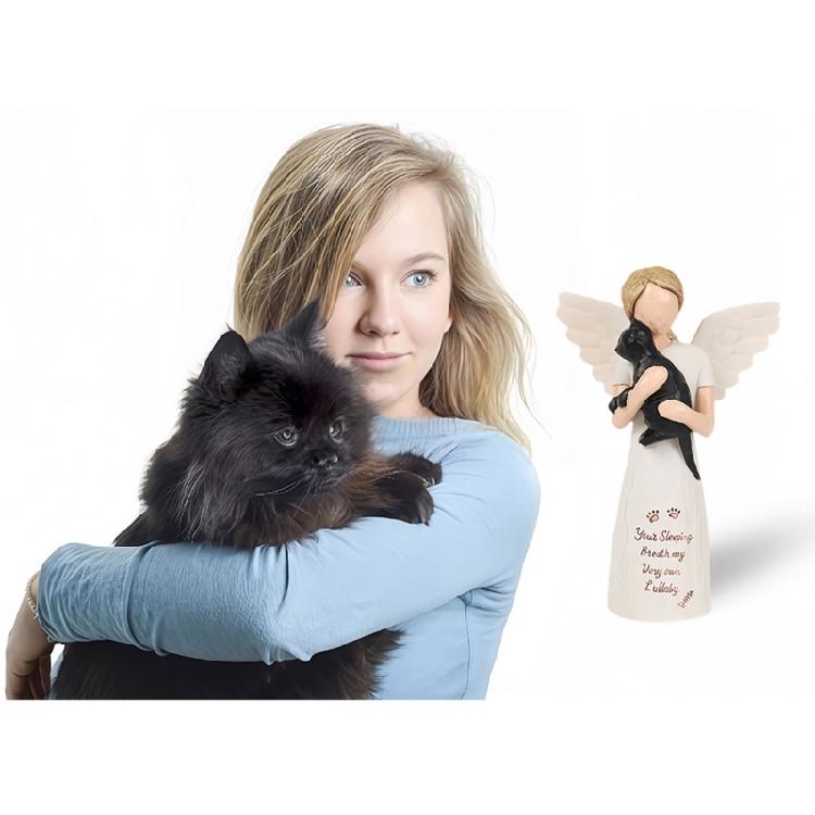 Dog Angel Figurine Statue Angel of Friendship Remembrances Gift Pet Memorials Gift Table Ornament for Office Home Decors