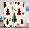 2pcs,Curtains Buffalo Plaid Christmas Trees Snowflakes_b (2) Modern Window Curtain Durable Polyester Curtains Room Decor Ldeal