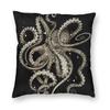 Sepia Octopus Pillowcase Polyester Linen Velvet Printed Zip Decor Pillow Case Home Cushion Cover