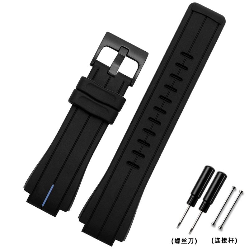 Cinturino per orologio in gomma di alta qualità per orologio TIMEX T2N720 TW2T76300 Serie T2N721 Uomo Nero Impermeabile Silicone Sportivo 24*16mm