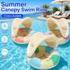 1 pièce Bouées de Piscine Flotteur Gonflable Anneau Flottant Siège d'Eau avec Poignées Accessoires de Piscine d'Été en Plein Air