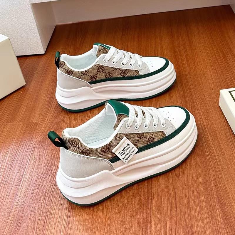New shoes platform casual sports shoes mesh breathable thin lace-up shoes 36