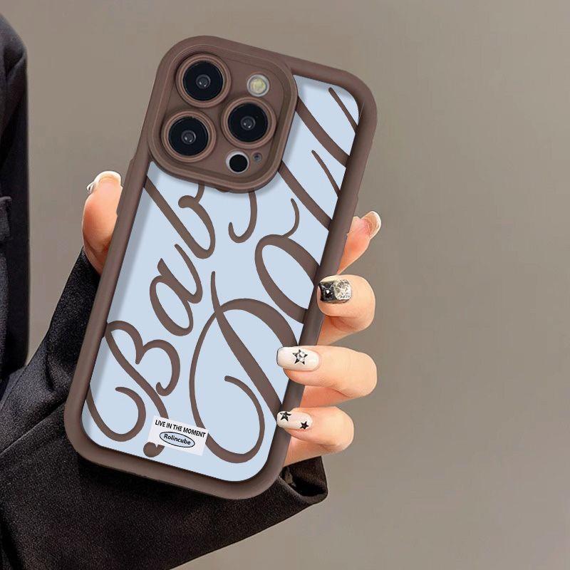 English hollow applicable iPhone17 popular mobile phone case 17promax simple letters 14/11 factory 13