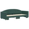 VidaXL Daybed with Pull-out Bed Dark Green 80x200 Cm Velvet 3197296