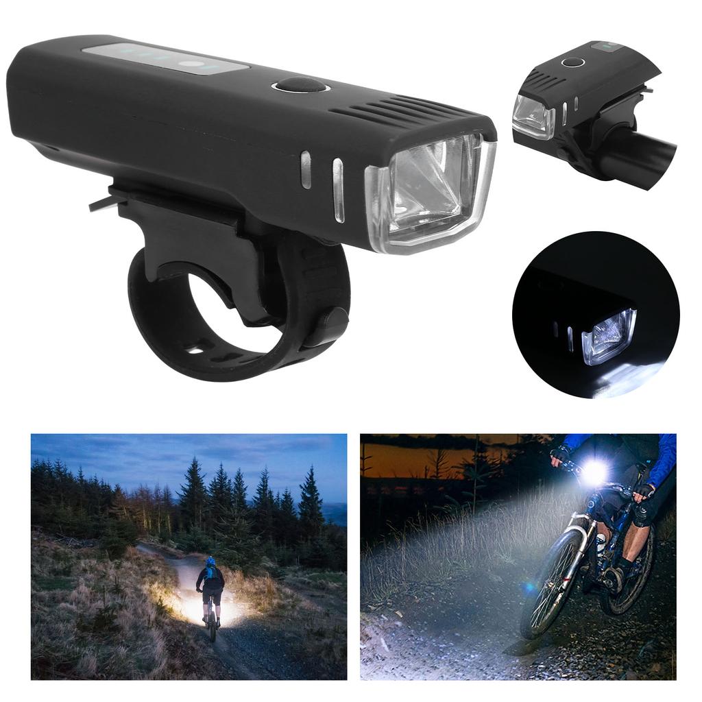 Bicycle Front Lights USB Charging Waterproof LED Bicycle Cycling Head Lamp Black