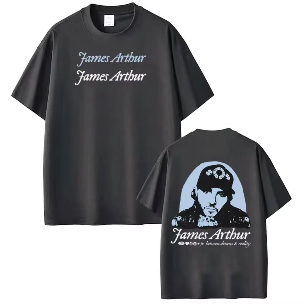 2026 Unisex Harajuku Style Comfortable Cotton Summer T-Shirt, Fashion Graphic Print Fan Gift Tee for Singer James Arthur Tour Concert T-shirt