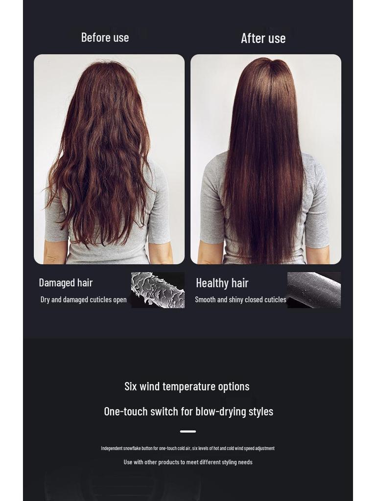 Kangfu Professional High-Power Hair Dryer for Quick Drying at Home or Salon