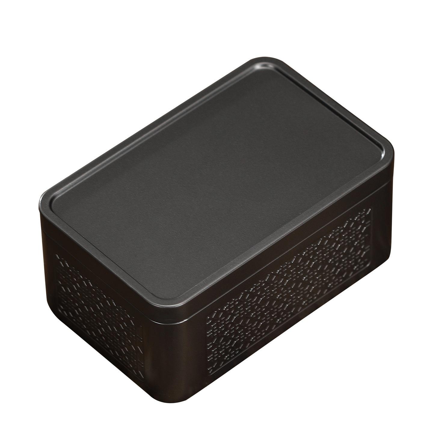 RTS Satin-Finished Factory Wholesale Customizable Japanese Tea TIN Boxes 140*90*75mm чёрный