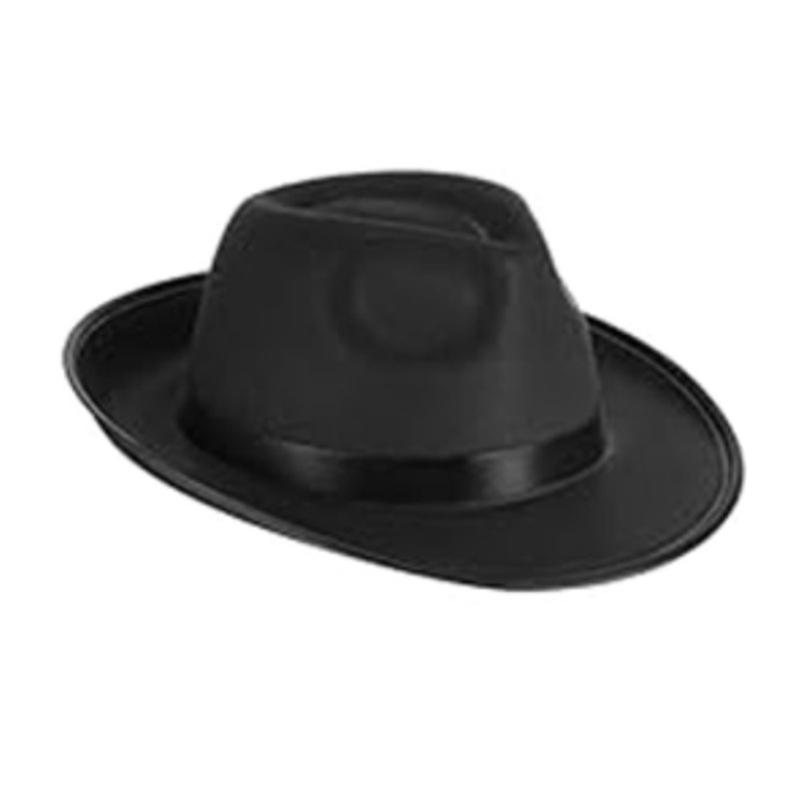 Modny Kapelusz Trilby z Kopułą i Zwijanymi Brzegami Kapelusz Panama Unisex Kostium do Odgrywania Ról Kapelusze Fedora