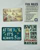 Pool Rules Sign, Indoor/Outdoor Swimming Pool Decorations, Aluminum Metal Sign