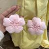 Sakura Series Plush Keychain Soft Bag Pendant Kawaii Key Ring Cherry Blossom Healing Doll Pendant Backpack Decoration Gift Toys