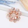 Fashion Crystal Flower Brooch Women'S Hot Sale Alloy Diamond-Encrusted Brooch Silk Scarf Buckle Dual-Use