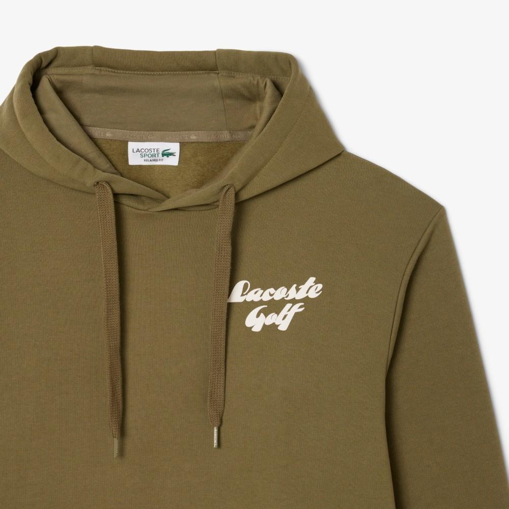 [Lacoste] Men's Golf Graphic Hooded Sweatshirt SH4824-55NE9F