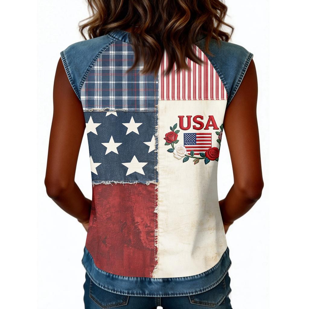 Camiseta informal de manga larga para mujer con cuello redondo y estampado