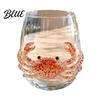 Bicchiere Acqua Stile Costiero Decorativo Polpo Bicchiere di Vetro Balene Oceaniche Cavallucci Marini Granchi Meduse Cocktail per Casa Vetro Creativo Vino Caffè Bar,