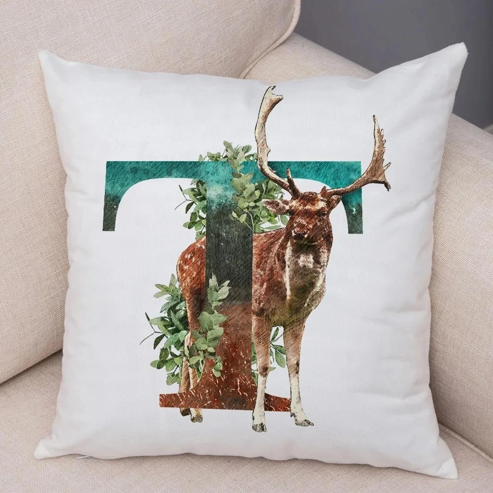 Cartoon Animal Letter Decorative Pillowcase Car Ornaments Office Living Room Sofa Home Pillowcase