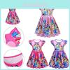 Bluey Bingo Print Cosplay Dress For Kids Halloween Or Theme Party Ready!