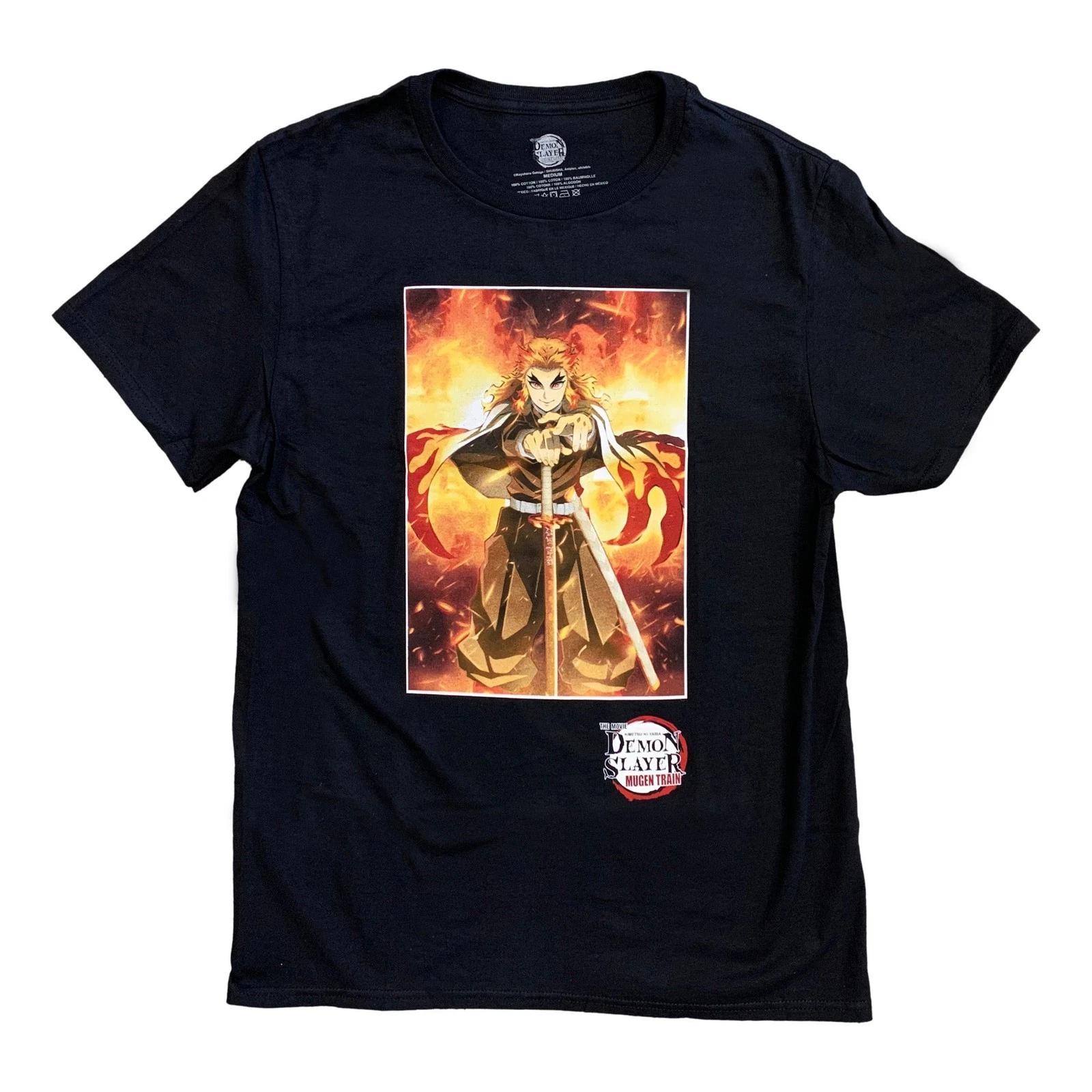 Demon Slayer Kimetsu no Yaiba the Movie Mugen Train Rengoku Adult T-Shirt XXL