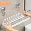 1PC Kitchen Non-punching Suction Cup Rack Wall-mounted Seasoning Rack Home Pot Cover Knife Holder Wall Storage Rack