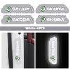 HGWE4 Car Wheel Eyebrow Stickers Reflective Protective Stickers Night Anti-collision Strip For Skoda S Kodiaq Octavia 2 3 Yeti Karoq