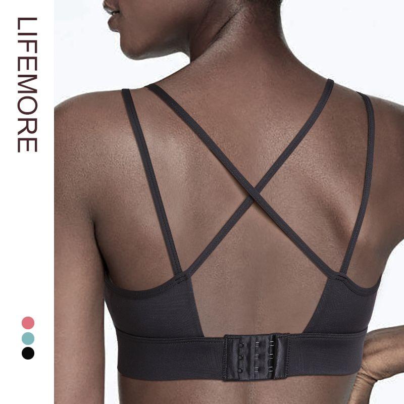 

One-Piece Spaghetti Strap Sports Bra Yoga Vest XL Black