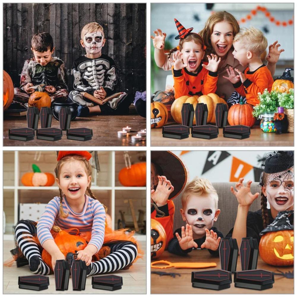 5pcs Funny Halloween Mini Coffin Box Removable Treat Coffin Boxes  Coffin Prank Props