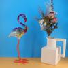 Nordischer Stil Bunte Graffiti Flamingo Figuren Kreative Heimdekoration Ornamente Innen Schreibtischzubehör Tierstatue
