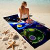 1Pc Space Adventure Mario Beach Towel, Quick Dry, Multi-Use for Beach Pool Gym Yoga Home Travel, Christmas, Halloween, Xmas Gift M928780