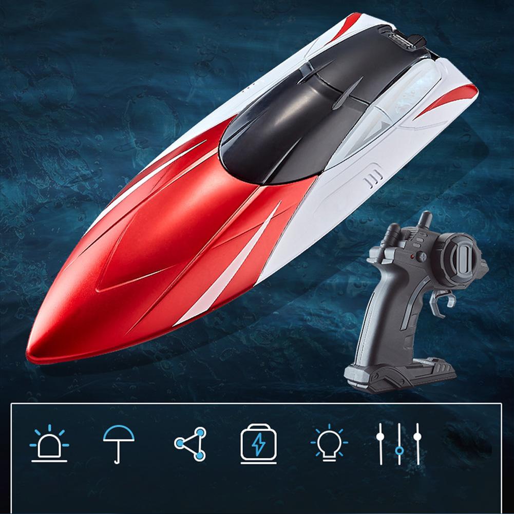 

2.4Ghz Remote Control Boat Rechargeable High Speed Yacht For Pool And Lakes RC Boat Gifts For Boys Girls