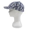 Pristine FENDI Cap All-over Pattern Baseball Hat Blue White Silk Mens 58 FXQ961 Used