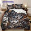 Wolf Pattern Bedding Quilt Set Quilt Cover Pillowcase Home Decoration Birthday Gift (1 * duvet cover + 2 * pillowcase, without core)