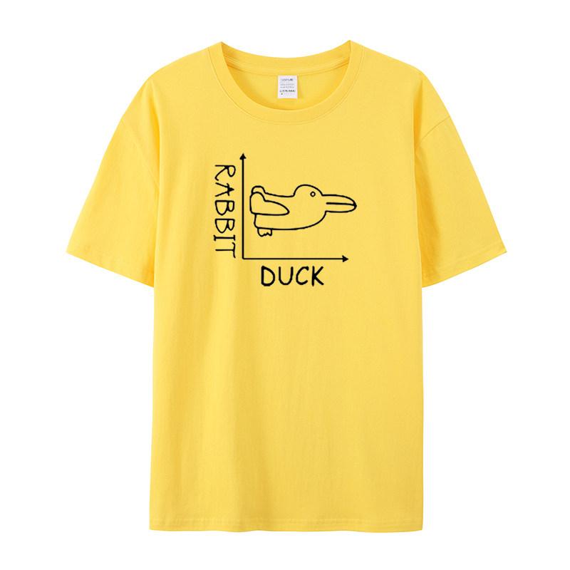 Maglietta Divertente Matematica Anatra Coniglio Unisex Regalo Giorno del Padre Compleanno Per Unisex Maglietta Divertente per Adulti Magliette Estive Manica Corta Magliette Unisex