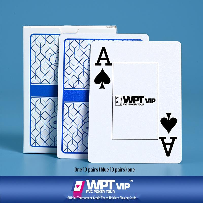 WPT Texas Hold'em Wide Poker Cards - Frosted, Waterproof, Anti-fold, Wear-Resistant PVC