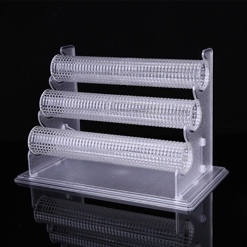 Plastic Jewelry Holder for Exhibiting Accessories Bracelets and Bangle Display Rack 3 Tiers Wrist Accessories Organizer