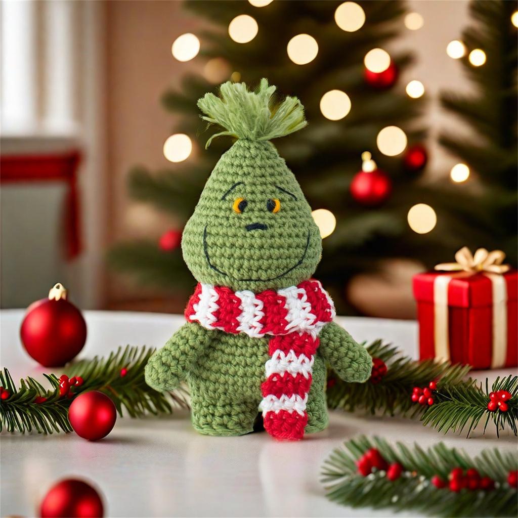 Häkelmaterialpaket Weihnachtsserie Handgemacht DIY Englische Videoanleitung Häkelpuppe