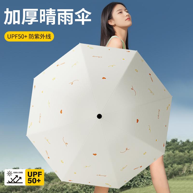 Umbrella Parasol Simple Meteor Sun Umbrella Sunscreen UV Protection Female Vinyl Umbrella Folding