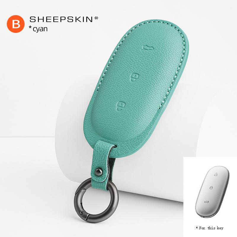 

Car Key protection shell Sheepskin FOR For LEADING IDEAL ONE LiXiang L9 L8 L7 Auto intelligent Bluetooth key case accessories