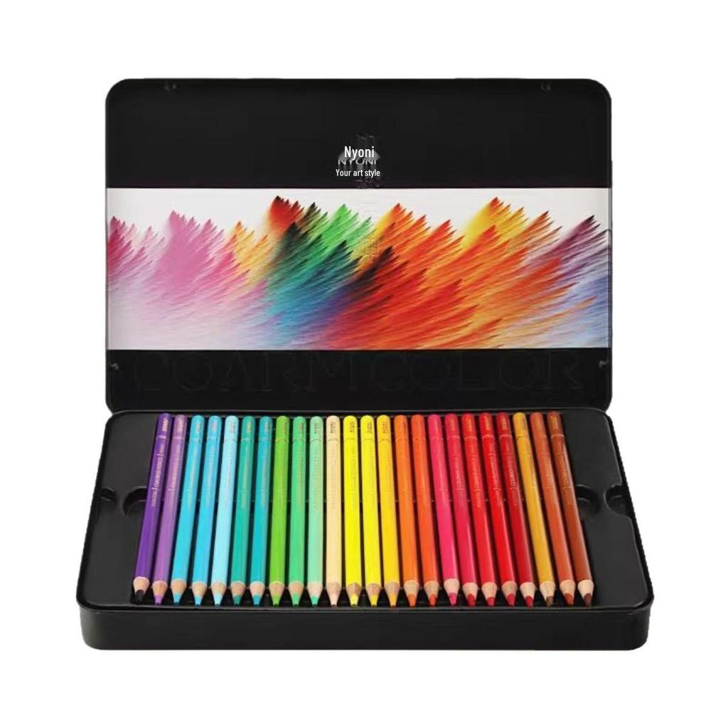 NeoNio Professional Water-Soluble Oil-Based Colored Pencils Set, 100 & 120 Colors in Iron Box for Hand-Painting