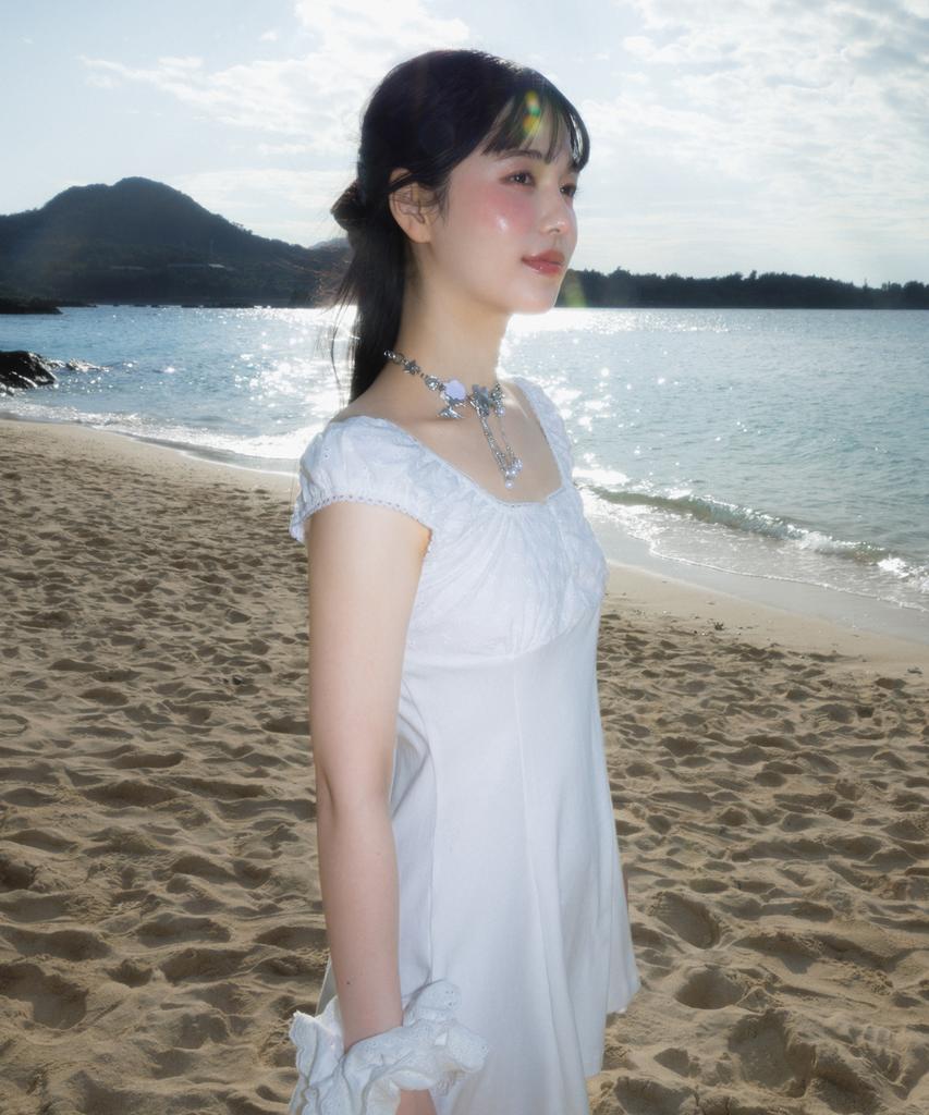 ROSEFRANTZ Flower Punching Mini Dress [Ivory]