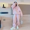 2024 Frühling Koreanischer Stil Mädchen Lässiges Zweiteiliges Sweatshirt-Set