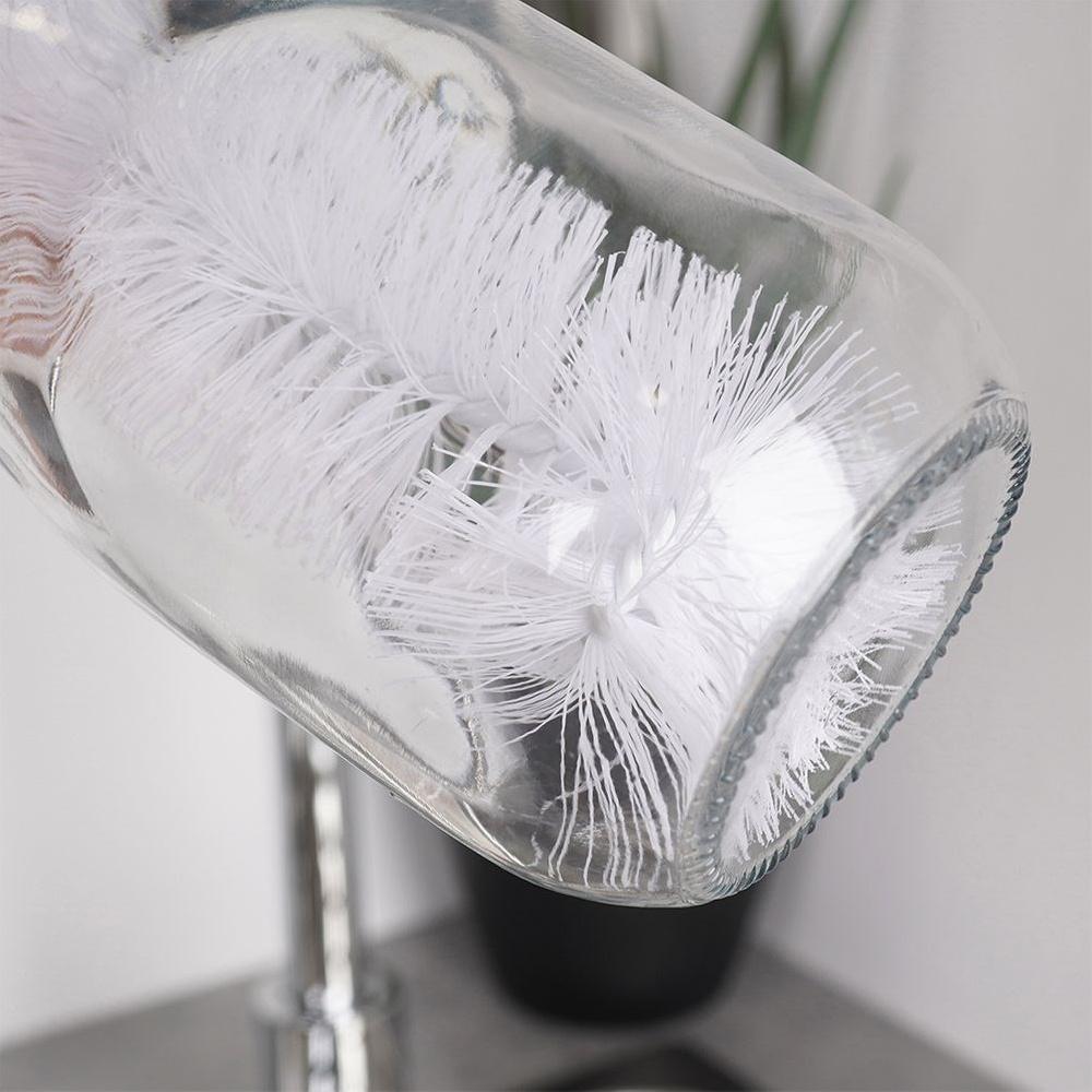 Brush for washing bottles, cleaning the necks of thermos jugs, long washer