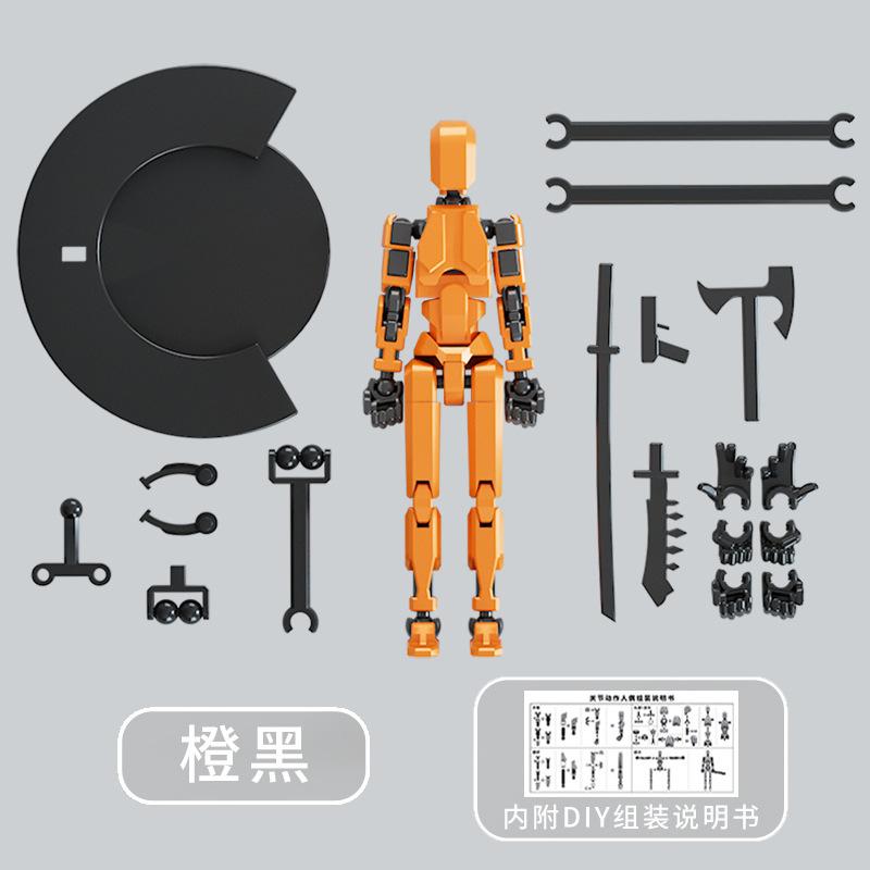 Lucky Man Toy Building Block Assembly Robot Multi-jointed Man Movable Decompression Doll Hand Figure Variety Model Ornament