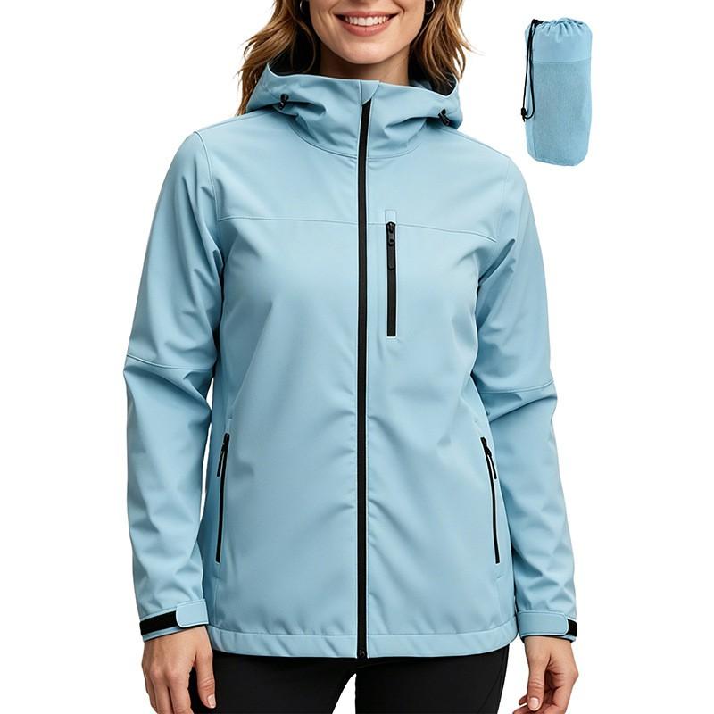 New Womens American Style Hooded Windproof Waterproof Outdoor Hiking Camping Jacket